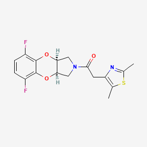 1-[(3aS,9aR)-5,8-difluoro-1,3,3a,9a-tetrahydro-[1,4]benzodioxino[2,3-c]pyrrol-2-yl]-2-(2,5-dimethyl-1,3-thiazol-4-yl)ethanone