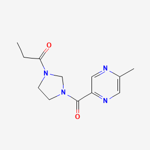 1-[3-(5-Methylpyrazine-2-carbonyl)imidazolidin-1-yl]propan-1-one