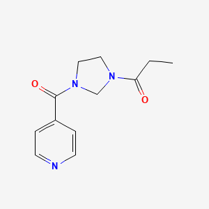 1-[3-(Pyridine-4-carbonyl)imidazolidin-1-yl]propan-1-one