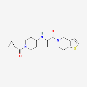 2-[[1-(cyclopropanecarbonyl)piperidin-4-yl]amino]-1-(6,7-dihydro-4H-thieno[3,2-c]pyridin-5-yl)propan-1-one