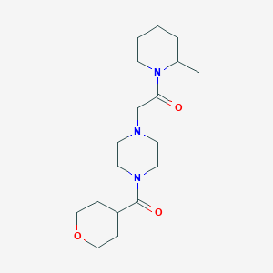 1-(2-Methylpiperidin-1-yl)-2-[4-(oxane-4-carbonyl)piperazin-1-yl]ethanone