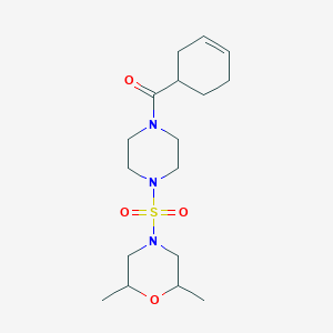 Cyclohex-3-en-1-yl-[4-(2,6-dimethylmorpholin-4-yl)sulfonylpiperazin-1-yl]methanone