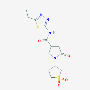 1-(1,1-dioxothiolan-3-yl)-N-(5-ethyl-1,3,4-thiadiazol-2-yl)-5-oxopyrrolidine-3-carboxamide