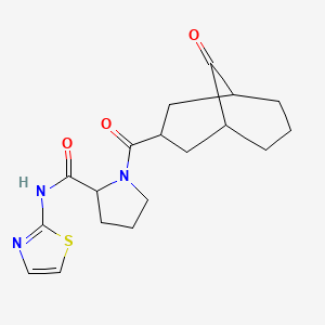 1-(9-oxobicyclo[3.3.1]nonane-3-carbonyl)-N-(1,3-thiazol-2-yl)pyrrolidine-2-carboxamide