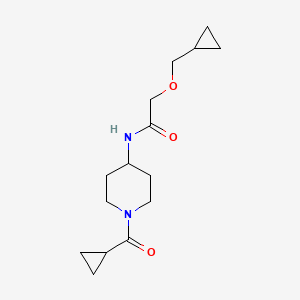 N-[1-(cyclopropanecarbonyl)piperidin-4-yl]-2-(cyclopropylmethoxy)acetamide