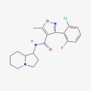 N-(1,2,3,5,6,7,8,8a-octahydroindolizin-1-yl)-3-(2-chloro-6-fluorophenyl)-5-methyl-1,2-oxazole-4-carboxamide