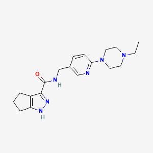 N-[[6-(4-ethylpiperazin-1-yl)pyridin-3-yl]methyl]-1,4,5,6-tetrahydrocyclopenta[c]pyrazole-3-carboxamide