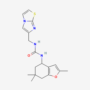 1-(imidazo[2,1-b][1,3]thiazol-6-ylmethyl)-3-(2,6,6-trimethyl-5,7-dihydro-4H-1-benzofuran-4-yl)urea