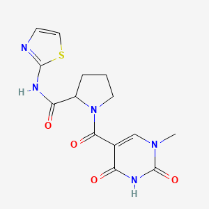 1-(1-methyl-2,4-dioxopyrimidine-5-carbonyl)-N-(1,3-thiazol-2-yl)pyrrolidine-2-carboxamide