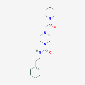 N-[2-(cyclohexen-1-yl)ethyl]-4-(2-oxo-2-piperidin-1-ylethyl)piperazine-1-carboxamide