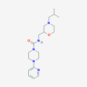 N-[[4-(2-methylpropyl)morpholin-2-yl]methyl]-4-pyridin-2-ylpiperazine-1-carboxamide