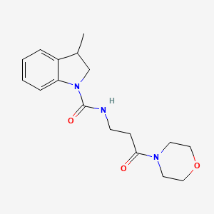 3-methyl-N-(3-morpholin-4-yl-3-oxopropyl)-2,3-dihydroindole-1-carboxamide