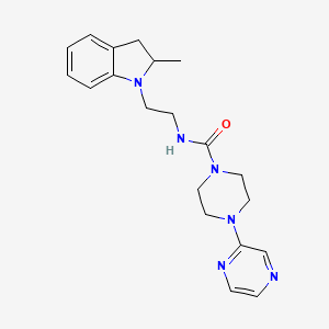 N-[2-(2-methyl-2,3-dihydroindol-1-yl)ethyl]-4-pyrazin-2-ylpiperazine-1-carboxamide