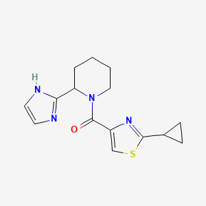 (2-cyclopropyl-1,3-thiazol-4-yl)-[2-(1H-imidazol-2-yl)piperidin-1-yl]methanone