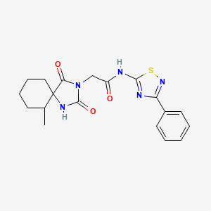 2-(6-methyl-2,4-dioxo-1,3-diazaspiro[4.5]decan-3-yl)-N-(3-phenyl-1,2,4-thiadiazol-5-yl)acetamide