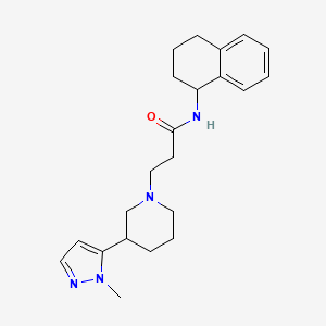 3-[3-(2-methylpyrazol-3-yl)piperidin-1-yl]-N-(1,2,3,4-tetrahydronaphthalen-1-yl)propanamide