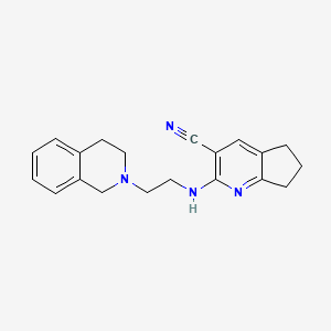 2-[2-(3,4-dihydro-1H-isoquinolin-2-yl)ethylamino]-6,7-dihydro-5H-cyclopenta[b]pyridine-3-carbonitrile