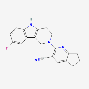 2-(8-fluoro-1,3,4,5-tetrahydropyrido[4,3-b]indol-2-yl)-6,7-dihydro-5H-cyclopenta[b]pyridine-3-carbonitrile