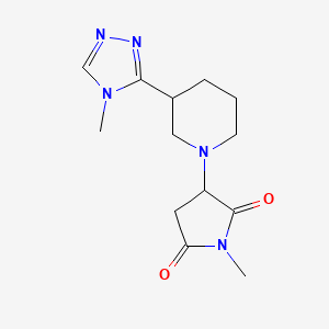 1-Methyl-3-[3-(4-methyl-1,2,4-triazol-3-yl)piperidin-1-yl]pyrrolidine-2,5-dione