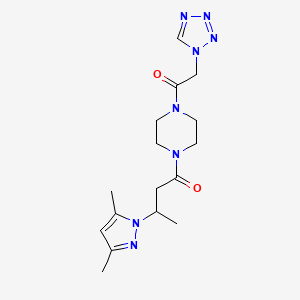 3-(3,5-Dimethylpyrazol-1-yl)-1-[4-[2-(tetrazol-1-yl)acetyl]piperazin-1-yl]butan-1-one