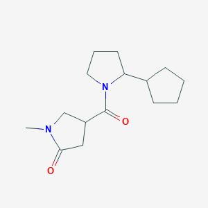 4-(2-Cyclopentylpyrrolidine-1-carbonyl)-1-methylpyrrolidin-2-one