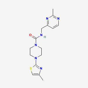 N-[(2-methylpyrimidin-4-yl)methyl]-4-(4-methyl-1,3-thiazol-2-yl)piperazine-1-carboxamide