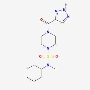 N-cyclohexyl-N-methyl-4-(2H-triazole-4-carbonyl)piperazine-1-sulfonamide