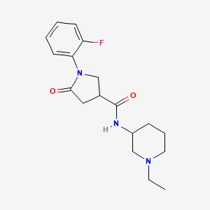 N-(1-ethylpiperidin-3-yl)-1-(2-fluorophenyl)-5-oxopyrrolidine-3-carboxamide