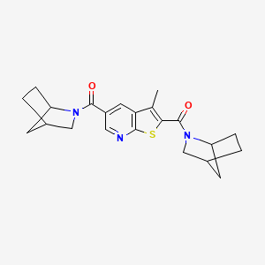 [2-(2-Azabicyclo[2.2.1]heptane-2-carbonyl)-3-methylthieno[2,3-b]pyridin-5-yl]-(2-azabicyclo[2.2.1]heptan-2-yl)methanone