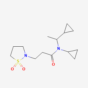 N-cyclopropyl-N-(1-cyclopropylethyl)-3-(1,1-dioxo-1,2-thiazolidin-2-yl)propanamide