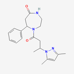 1-[3-(3,5-Dimethylpyrazol-1-yl)butanoyl]-7-phenyl-1,4-diazepan-5-one