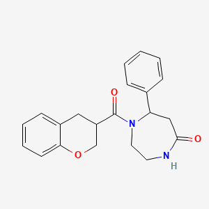 1-(3,4-dihydro-2H-chromene-3-carbonyl)-7-phenyl-1,4-diazepan-5-one