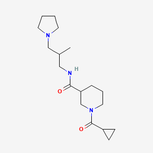 1-(cyclopropanecarbonyl)-N-(2-methyl-3-pyrrolidin-1-ylpropyl)piperidine-3-carboxamide