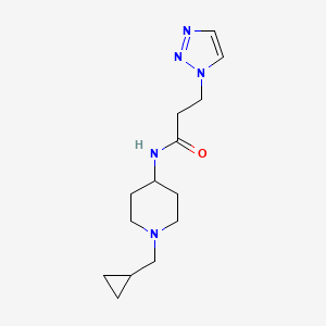 N-[1-(cyclopropylmethyl)piperidin-4-yl]-3-(triazol-1-yl)propanamide