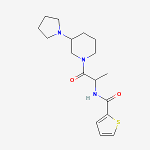 N-[1-oxo-1-(3-pyrrolidin-1-ylpiperidin-1-yl)propan-2-yl]thiophene-2-carboxamide