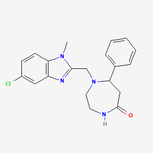 1-[(5-Chloro-1-methylbenzimidazol-2-yl)methyl]-7-phenyl-1,4-diazepan-5-one