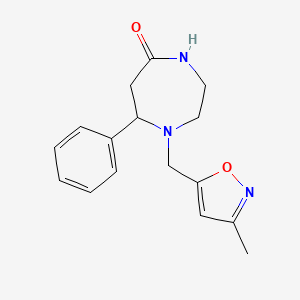 1-[(3-Methyl-1,2-oxazol-5-yl)methyl]-7-phenyl-1,4-diazepan-5-one