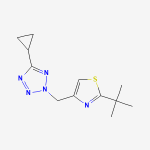 2-Tert-butyl-4-[(5-cyclopropyltetrazol-2-yl)methyl]-1,3-thiazole