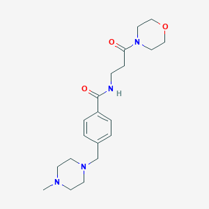 4-[(4-methylpiperazin-1-yl)methyl]-N-(3-morpholin-4-yl-3-oxopropyl)benzamide