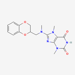 8-[2,3-Dihydro-1,4-benzodioxin-3-ylmethyl(methyl)amino]-3,7-dimethylpurine-2,6-dione