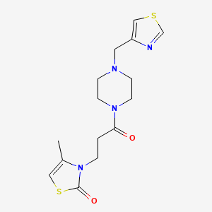 4-Methyl-3-[3-oxo-3-[4-(1,3-thiazol-4-ylmethyl)piperazin-1-yl]propyl]-1,3-thiazol-2-one