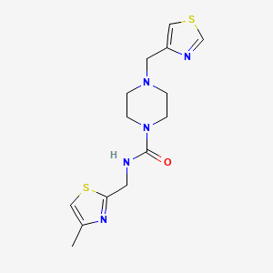 N-[(4-methyl-1,3-thiazol-2-yl)methyl]-4-(1,3-thiazol-4-ylmethyl)piperazine-1-carboxamide