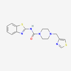 N-(1,3-benzothiazol-2-yl)-4-(1,3-thiazol-4-ylmethyl)piperazine-1-carboxamide