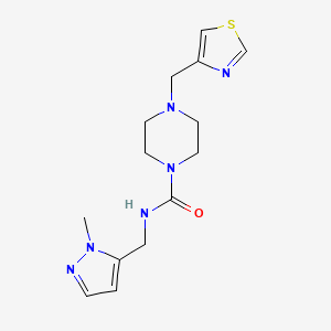 N-[(2-methylpyrazol-3-yl)methyl]-4-(1,3-thiazol-4-ylmethyl)piperazine-1-carboxamide