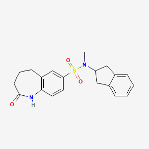 N-(2,3-dihydro-1H-inden-2-yl)-N-methyl-2-oxo-1,3,4,5-tetrahydro-1-benzazepine-7-sulfonamide