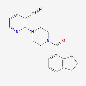 2-[4-(2,3-dihydro-1H-indene-4-carbonyl)piperazin-1-yl]pyridine-3-carbonitrile