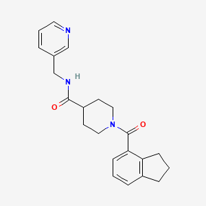 1-(2,3-dihydro-1H-indene-4-carbonyl)-N-(pyridin-3-ylmethyl)piperidine-4-carboxamide