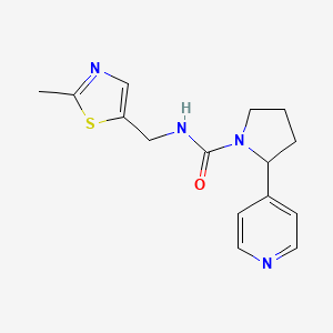 N-[(2-methyl-1,3-thiazol-5-yl)methyl]-2-pyridin-4-ylpyrrolidine-1-carboxamide