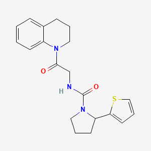 N-[2-(3,4-dihydro-2H-quinolin-1-yl)-2-oxoethyl]-2-thiophen-2-ylpyrrolidine-1-carboxamide