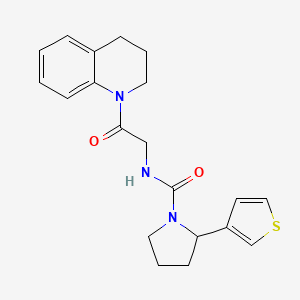 N-[2-(3,4-dihydro-2H-quinolin-1-yl)-2-oxoethyl]-2-thiophen-3-ylpyrrolidine-1-carboxamide